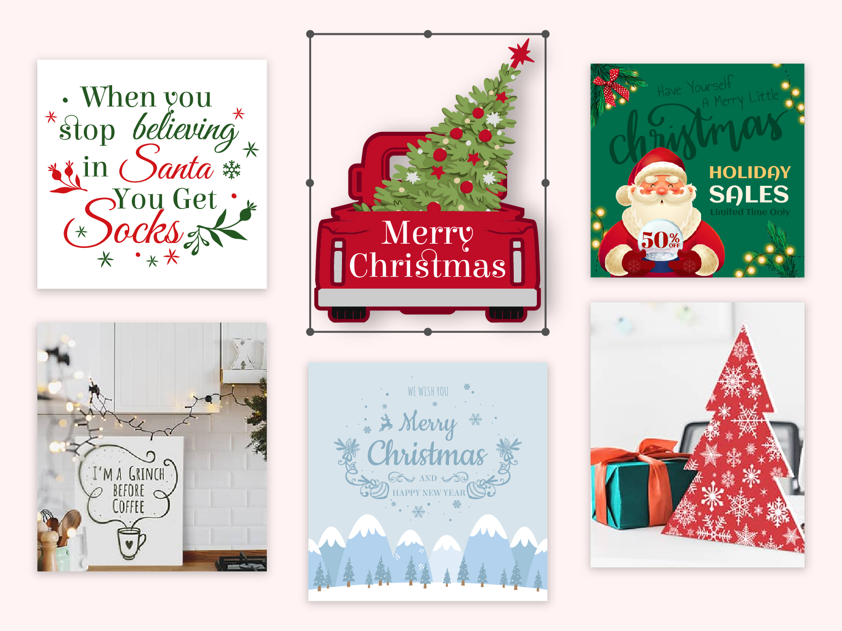 Diverse design solutions presented in our Christmas blog suitable for acrylic signs and more.