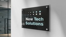 Black acrylic signs