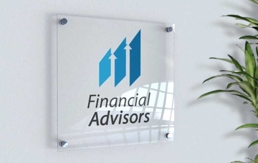 Clear acrylic signs