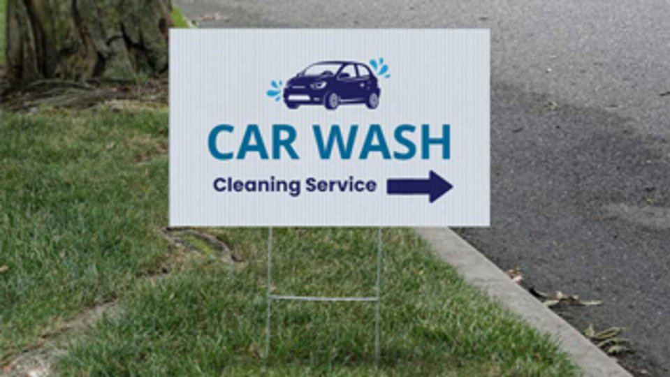 Corrugated plastic signs