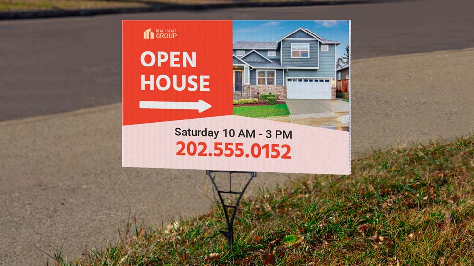 Corrugated plastic signs for real estate Durable corrugated plastic signs perfect for real estate listings and outdoor displays