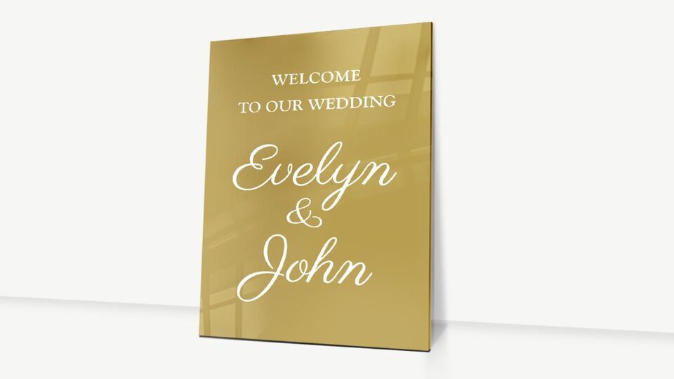 Custom Gold Acrylic Signs