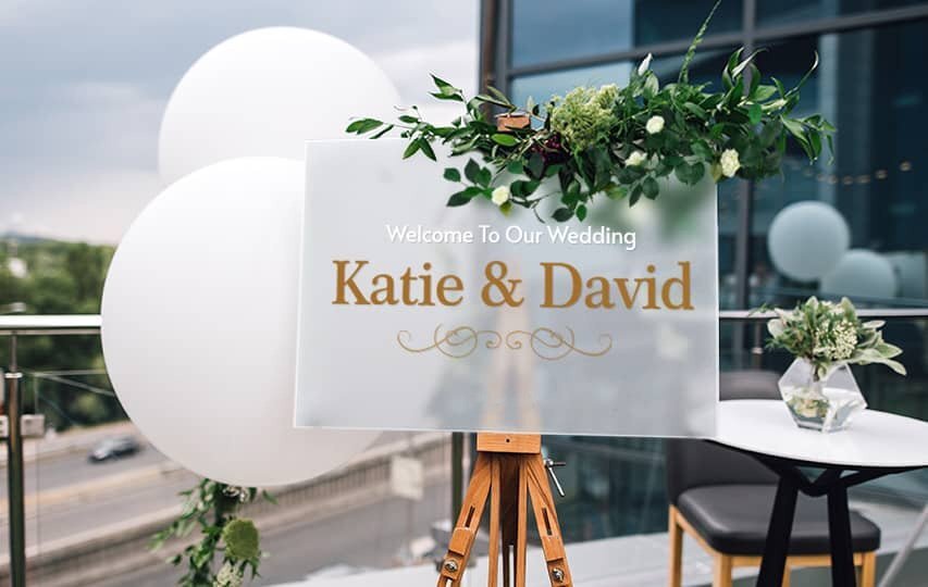 Frosted acrylic signs