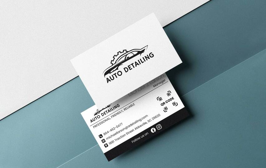 Logo Mobile Detailng Business Cards