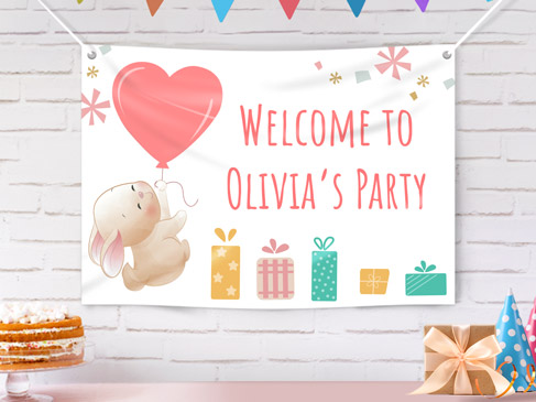 Custom party banner signs for family events