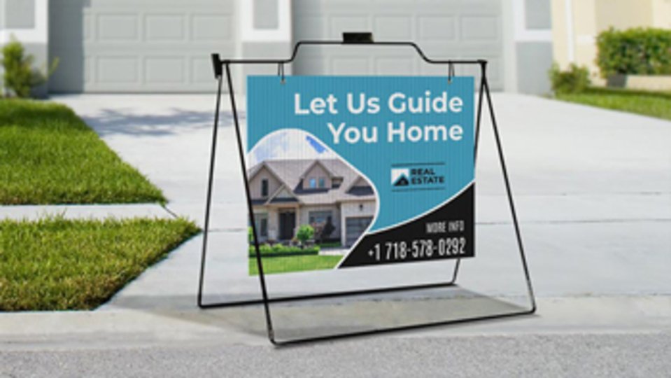 Real estate a frame signs