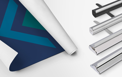 Types of base stands and UV printed display for custom retractable banners