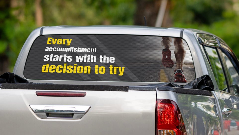 Truck window decals