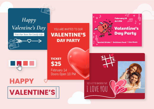 Vday 25 Templates At Square Signs