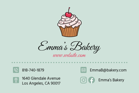 Teal Bakery Business Card Template