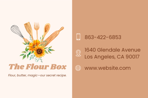 Vibrant The Flower Box Business Card Template
