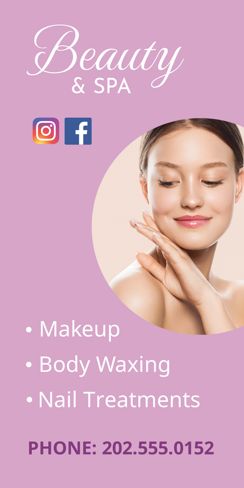 Woman With Glowing Skin Beauty Salon Template