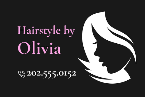 Sleek Hairstyling Services Business Card Template