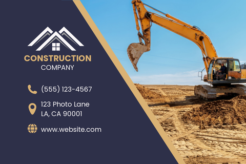 Construction Company Business Card Template
