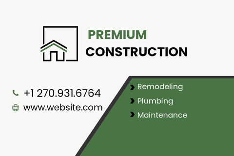 Premium Construction Business Card Template