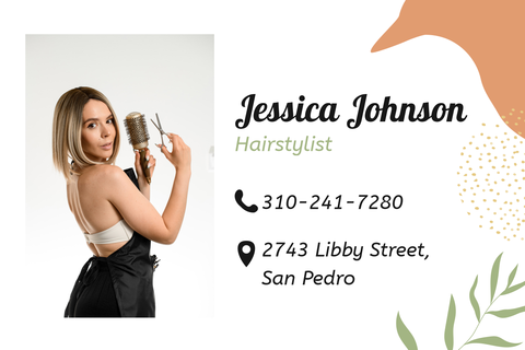 Colorful Hairstylist Business Card Template