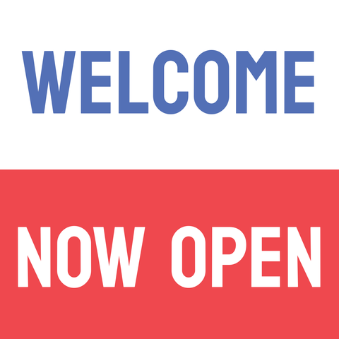 Red, White and Blue Welcome Sign Template