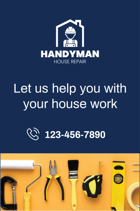 Handyman Service Advertising Sign Template