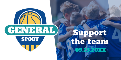 Sports Team Support Event with Date Sign Template
